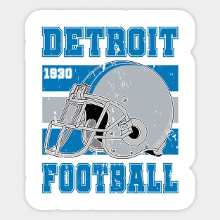 Detroit Retro Football Sticker